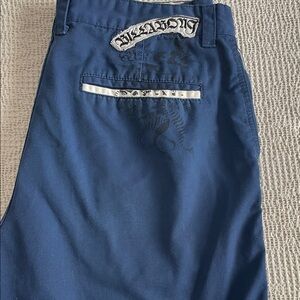 Billabong Navy Shorts. 34. VGUC  button/zipper. Longish.